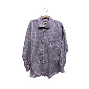 Peter Millar Checkered Long Sleeve Button Shirt Men XXL